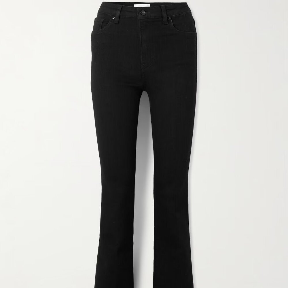 Frame The Reboot Crop High Rise Bootcut Jeans in Levitate (Black) NWT Size 24